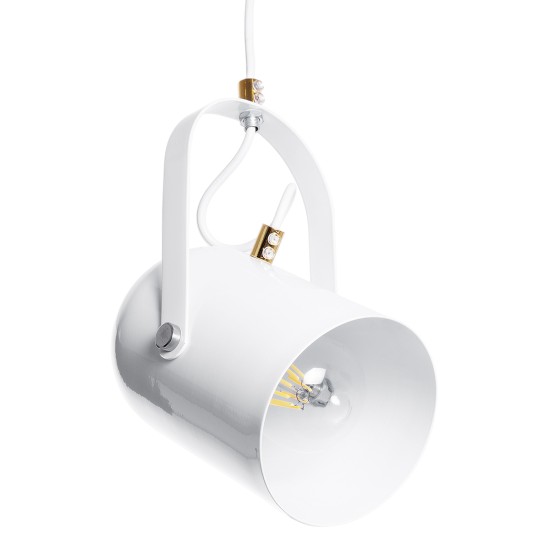GLOBOSTAR® HAZEL 00924 Μοντέρνο Κρεμαστό Φωτιστικό Οροφής με Ντουί 1 x E27 AC 220-240V IP20 - Λευκό & Χρυσό - Μ12 x Π12 x Υ27cm GLOBOSTAR® HAZEL 00924 Μοντέρνο Κρεμαστό Φωτιστικό Οροφής με Ντουί 1 x E27 AC 220-240V IP20 - Λευκό & Χρυσό - Μ12 x Π12 x Υ27cm