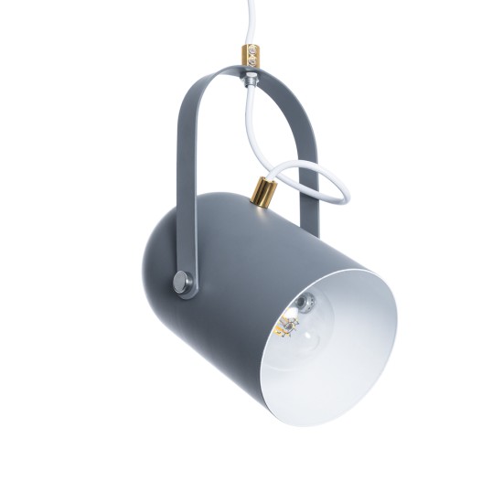 GLOBOSTAR® HAZEL 00925 Μοντέρνο Κρεμαστό Φωτιστικό Οροφής με Ντουί 1 x E27 AC 220-240V IP20 - Γκρι & Χρυσό - Μ12 x Π12 x Υ27cm GLOBOSTAR® HAZEL 00925 Μοντέρνο Κρεμαστό Φωτιστικό Οροφής με Ντουί 1 x E27 AC 220-240V IP20 - Γκρι & Χρυσό - Μ12 x Π12 x Υ27cm