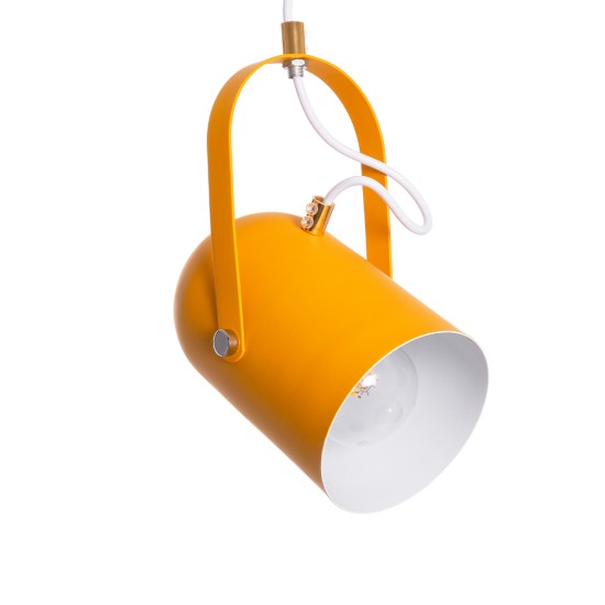 GLOBOSTAR® HAZEL 00926 Μοντέρνο Κρεμαστό Φωτιστικό Οροφής με Ντουί 1 x E27 AC 220-240V IP20 - Πορτοκαλί & Χρυσό - Μ12 x Π12 x Υ27cm GLOBOSTAR® HAZEL 00926 Μοντέρνο Κρεμαστό Φωτιστικό Οροφής με Ντουί 1 x E27 AC 220-240V IP20 - Πορτοκαλί & Χρυσό - Μ12 x Π12 x Υ27cm
