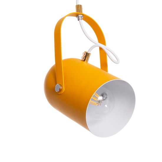 GLOBOSTAR® HAZEL 00926 Μοντέρνο Κρεμαστό Φωτιστικό Οροφής με Ντουί 1 x E27 AC 220-240V IP20 - Πορτοκαλί & Χρυσό - Μ12 x Π12 x Υ27cm GLOBOSTAR® HAZEL 00926 Μοντέρνο Κρεμαστό Φωτιστικό Οροφής με Ντουί 1 x E27 AC 220-240V IP20 - Πορτοκαλί & Χρυσό - Μ12 x Π12 x Υ27cm