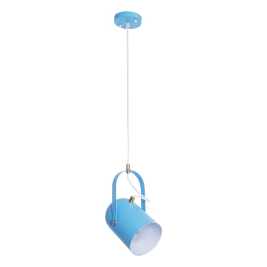 GLOBOSTAR® HAZEL 00927 Μοντέρνο Κρεμαστό Φωτιστικό Οροφής με Ντουί 1 x E27 AC 220-240V IP20 - Γαλάζιο & Χρυσό - Μ12 x Π12 x Υ27cm GLOBOSTAR® HAZEL 00927 Μοντέρνο Κρεμαστό Φωτιστικό Οροφής με Ντουί 1 x E27 AC 220-240V IP20 - Γαλάζιο & Χρυσό - Μ12 x Π12 x Υ27cm