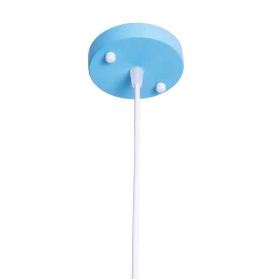 GLOBOSTAR® HAZEL 00927 Μοντέρνο Κρεμαστό Φωτιστικό Οροφής με Ντουί 1 x E27 AC 220-240V IP20 - Γαλάζιο & Χρυσό - Μ12 x Π12 x Υ27cm GLOBOSTAR® HAZEL 00927 Μοντέρνο Κρεμαστό Φωτιστικό Οροφής με Ντουί 1 x E27 AC 220-240V IP20 - Γαλάζιο & Χρυσό - Μ12 x Π12 x Υ27cm