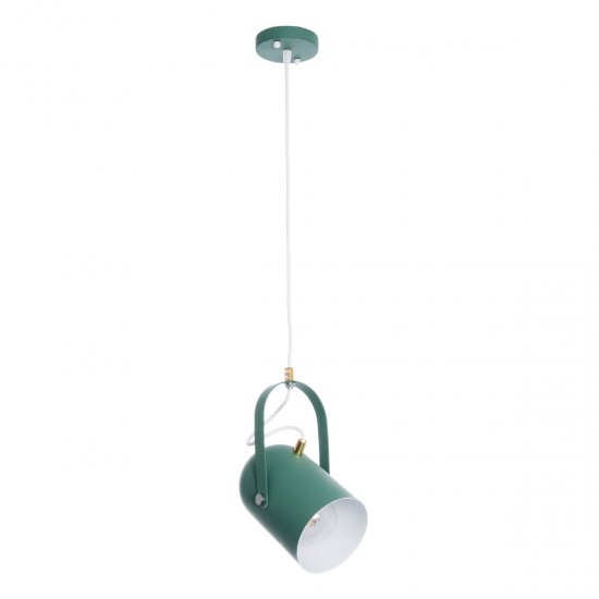 GLOBOSTAR® HAZEL 00928 Μοντέρνο Κρεμαστό Φωτιστικό Οροφής με Ντουί 1 x E27 AC 220-240V IP20 - Πράσινο & Χρυσό - Μ12 x Π12 x Υ27cm
