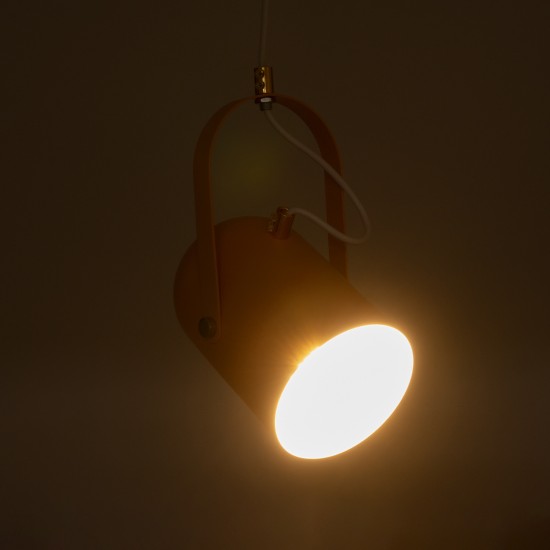 GLOBOSTAR® HAZEL 00929 Μοντέρνο Κρεμαστό Φωτιστικό Οροφής με Ντουί 1 x E27 AC 220-240V IP20 - Ροζ & Χρυσό - Μ12 x Π12 x Υ27cm