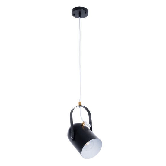 GLOBOSTAR® HAZEL 00930 Μοντέρνο Κρεμαστό Φωτιστικό Οροφής με Ντουί 1 x E27 AC 220-240V IP20 - Μαύρο & Χρυσό - Μ12 x Π12 x Υ27cm GLOBOSTAR® HAZEL 00930 Μοντέρνο Κρεμαστό Φωτιστικό Οροφής με Ντουί 1 x E27 AC 220-240V IP20 - Μαύρο & Χρυσό - Μ12 x Π12 x Υ27cm