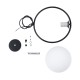 GLOBOSTAR® MADRID 00931 Μοντέρνο Κρεμαστό Φωτιστικό Οροφής με Ντουί 1 x E27 AC 220-240V IP20 - Μαύρο & Λευκό - Μ30 x Π20 x Υ30cm