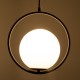 GLOBOSTAR® MADRID 00931 Μοντέρνο Κρεμαστό Φωτιστικό Οροφής με Ντουί 1 x E27 AC 220-240V IP20 - Μαύρο & Λευκό - Μ30 x Π20 x Υ30cm