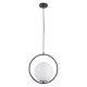 GLOBOSTAR® MADRID 00931 Μοντέρνο Κρεμαστό Φωτιστικό Οροφής με Ντουί 1 x E27 AC 220-240V IP20 - Μαύρο & Λευκό - Μ30 x Π20 x Υ30cm