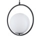 GLOBOSTAR® MADRID 00931 Μοντέρνο Κρεμαστό Φωτιστικό Οροφής με Ντουί 1 x E27 AC 220-240V IP20 - Μαύρο & Λευκό - Μ30 x Π20 x Υ30cm