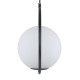GLOBOSTAR® MADRID 00931 Μοντέρνο Κρεμαστό Φωτιστικό Οροφής με Ντουί 1 x E27 AC 220-240V IP20 - Μαύρο & Λευκό - Μ30 x Π20 x Υ30cm