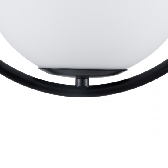 GLOBOSTAR® MADRID 00931 Μοντέρνο Κρεμαστό Φωτιστικό Οροφής με Ντουί 1 x E27 AC 220-240V IP20 - Μαύρο & Λευκό - Μ30 x Π20 x Υ30cm