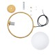 GLOBOSTAR® MADRID 00932 Μοντέρνο Κρεμαστό Φωτιστικό Οροφής με Ντουί 1 x E27 AC 220-240V IP20 - Χρυσό & Λευκό - Μ30 x Π20 x Υ30cm