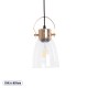 GLOBOSTAR® JAVER 00934 Vintage Κρεμαστό Φωτιστικό Οροφής με Ντουί 1 x E27 AC 220-240V IP20 - Διάφανο & Ροζ Χρυσό - Μ14.5 x Π14.5 x Υ28cm GLOBOSTAR® JAVER 00934 Vintage Κρεμαστό Φωτιστικό Οροφής με Ντουί 1 x E27 AC 220-240V IP20 - Διάφανο & Ροζ Χρυσό - Μ14.5 x Π14.5 x Υ28cm