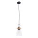 GLOBOSTAR® JAVER 00934 Vintage Κρεμαστό Φωτιστικό Οροφής με Ντουί 1 x E27 AC 220-240V IP20 - Διάφανο & Ροζ Χρυσό - Μ14.5 x Π14.5 x Υ28cm GLOBOSTAR® JAVER 00934 Vintage Κρεμαστό Φωτιστικό Οροφής με Ντουί 1 x E27 AC 220-240V IP20 - Διάφανο & Ροζ Χρυσό - Μ14.5 x Π14.5 x Υ28cm