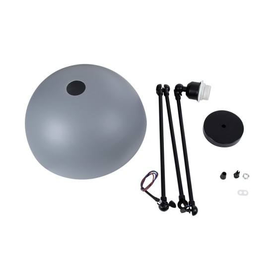 GLOBOSTAR® LOTUS 00937 Μοντέρνο Φωτιστικό Οροφής με Ντουί 1 x E27 AC 220-240V IP20 - Γκρι & Μαύρο - Μ30 x Π30 x Υ21cm GLOBOSTAR® LOTUS 00937 Μοντέρνο Φωτιστικό Οροφής με Ντουί 1 x E27 AC 220-240V IP20 - Γκρι & Μαύρο - Μ30 x Π30 x Υ21cm