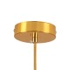 GLOBOSTAR® MAVERICK 00943 Μοντέρνο Κρεμαστό Φωτιστικό Οροφής με Ντουί 1 x E27 AC 220-240V IP20 - Χρυσό & Λευκό - Μ15 x Π15 x Υ33cm