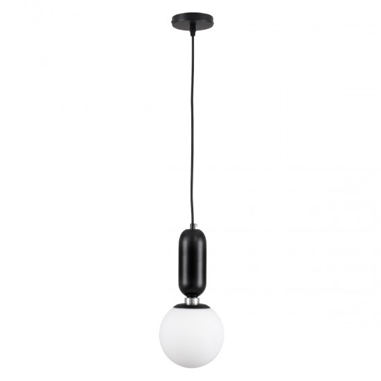 GLOBOSTAR® MAVERICK 00945 Μοντέρνο Κρεμαστό Φωτιστικό Οροφής με Ντουί 1 x E27 AC 220-240V IP20 - Μαύρο & Λευκό - Μ15 x Π15 x Υ33cm GLOBOSTAR® MAVERICK 00945 Μοντέρνο Κρεμαστό Φωτιστικό Οροφής με Ντουί 1 x E27 AC 220-240V IP20 - Μαύρο & Λευκό - Μ15 x Π15 x Υ33cm