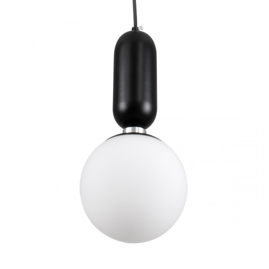 GLOBOSTAR® MAVERICK 00945 Μοντέρνο Κρεμαστό Φωτιστικό Οροφής με Ντουί 1 x E27 AC 220-240V IP20 - Μαύρο & Λευκό - Μ15 x Π15 x Υ33cm GLOBOSTAR® MAVERICK 00945 Μοντέρνο Κρεμαστό Φωτιστικό Οροφής με Ντουί 1 x E27 AC 220-240V IP20 - Μαύρο & Λευκό - Μ15 x Π15 x Υ33cm
