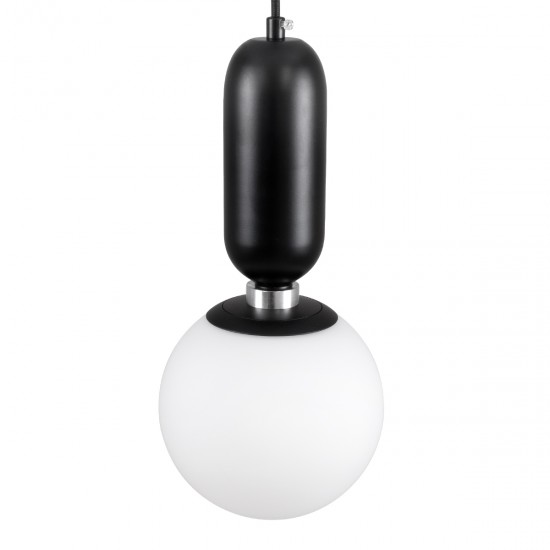 GLOBOSTAR® MAVERICK 00945 Μοντέρνο Κρεμαστό Φωτιστικό Οροφής με Ντουί 1 x E27 AC 220-240V IP20 - Μαύρο & Λευκό - Μ15 x Π15 x Υ33cm GLOBOSTAR® MAVERICK 00945 Μοντέρνο Κρεμαστό Φωτιστικό Οροφής με Ντουί 1 x E27 AC 220-240V IP20 - Μαύρο & Λευκό - Μ15 x Π15 x Υ33cm