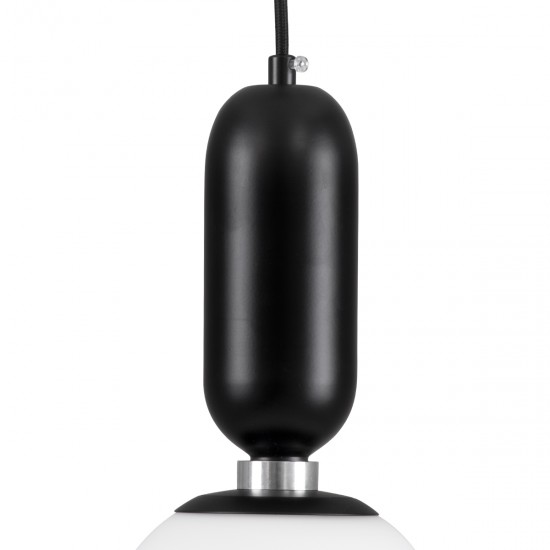 GLOBOSTAR® MAVERICK 00945 Μοντέρνο Κρεμαστό Φωτιστικό Οροφής με Ντουί 1 x E27 AC 220-240V IP20 - Μαύρο & Λευκό - Μ15 x Π15 x Υ33cm GLOBOSTAR® MAVERICK 00945 Μοντέρνο Κρεμαστό Φωτιστικό Οροφής με Ντουί 1 x E27 AC 220-240V IP20 - Μαύρο & Λευκό - Μ15 x Π15 x Υ33cm