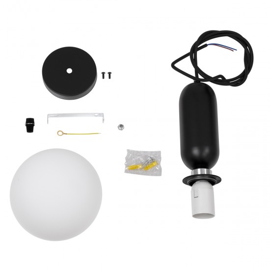 GLOBOSTAR® MAVERICK 00945 Μοντέρνο Κρεμαστό Φωτιστικό Οροφής με Ντουί 1 x E27 AC 220-240V IP20 - Μαύρο & Λευκό - Μ15 x Π15 x Υ33cm GLOBOSTAR® MAVERICK 00945 Μοντέρνο Κρεμαστό Φωτιστικό Οροφής με Ντουί 1 x E27 AC 220-240V IP20 - Μαύρο & Λευκό - Μ15 x Π15 x Υ33cm