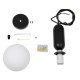 GLOBOSTAR® MAVERICK 00945 Μοντέρνο Κρεμαστό Φωτιστικό Οροφής με Ντουί 1 x E27 AC 220-240V IP20 - Μαύρο & Λευκό - Μ15 x Π15 x Υ33cm GLOBOSTAR® MAVERICK 00945 Μοντέρνο Κρεμαστό Φωτιστικό Οροφής με Ντουί 1 x E27 AC 220-240V IP20 - Μαύρο & Λευκό - Μ15 x Π15 x Υ33cm