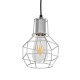 GLOBOSTAR® CAGE 00951 Vintage Κρεμαστό Φωτιστικό Οροφής με Ντουί 1 x E27 AC 220-240V IP20 - Ασημί - Μ15 x Π15 x Y21cm GLOBOSTAR® CAGE 00951 Vintage Κρεμαστό Φωτιστικό Οροφής με Ντουί 1 x E27 AC 220-240V IP20 - Ασημί - Μ15 x Π15 x Y21cm