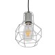 GLOBOSTAR® CAGE 00951 Vintage Κρεμαστό Φωτιστικό Οροφής με Ντουί 1 x E27 AC 220-240V IP20 - Ασημί - Μ15 x Π15 x Y21cm GLOBOSTAR® CAGE 00951 Vintage Κρεμαστό Φωτιστικό Οροφής με Ντουί 1 x E27 AC 220-240V IP20 - Ασημί - Μ15 x Π15 x Y21cm