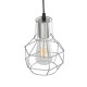 GLOBOSTAR® CAGE 00951 Vintage Κρεμαστό Φωτιστικό Οροφής με Ντουί 1 x E27 AC 220-240V IP20 - Ασημί - Μ15 x Π15 x Y21cm GLOBOSTAR® CAGE 00951 Vintage Κρεμαστό Φωτιστικό Οροφής με Ντουί 1 x E27 AC 220-240V IP20 - Ασημί - Μ15 x Π15 x Y21cm