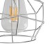GLOBOSTAR® CAGE 00951 Vintage Κρεμαστό Φωτιστικό Οροφής με Ντουί 1 x E27 AC 220-240V IP20 - Ασημί - Μ15 x Π15 x Y21cm GLOBOSTAR® CAGE 00951 Vintage Κρεμαστό Φωτιστικό Οροφής με Ντουί 1 x E27 AC 220-240V IP20 - Ασημί - Μ15 x Π15 x Y21cm