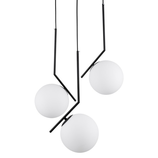 GLOBOSTAR® MONROE 00952 Μοντέρνο Κρεμαστό Φωτιστικό Οροφής με Ντουί 3 x E27 AC 220-240V IP20 - Μαύρο & Λευκό - Μ60 x Π60 x Υ50cm GLOBOSTAR® MONROE 00952 Μοντέρνο Κρεμαστό Φωτιστικό Οροφής με Ντουί 3 x E27 AC 220-240V IP20 - Μαύρο & Λευκό - Μ60 x Π60 x Υ50cm
