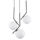 GLOBOSTAR® MONROE 00952 Μοντέρνο Κρεμαστό Φωτιστικό Οροφής με Ντουί 3 x E27 AC 220-240V IP20 - Μαύρο & Λευκό - Μ60 x Π60 x Υ50cm GLOBOSTAR® MONROE 00952 Μοντέρνο Κρεμαστό Φωτιστικό Οροφής με Ντουί 3 x E27 AC 220-240V IP20 - Μαύρο & Λευκό - Μ60 x Π60 x Υ50cm