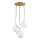 GLOBOSTAR® MONROE 00953 Μοντέρνο Κρεμαστό Φωτιστικό Οροφής με Ντουί 3 x E27 AC 220-240V IP20 - Χρυσό & Λευκό - Μ60 x Π60 x Υ50cm GLOBOSTAR® MONROE 00953 Μοντέρνο Κρεμαστό Φωτιστικό Οροφής με Ντουί 3 x E27 AC 220-240V IP20 - Χρυσό & Λευκό - Μ60 x Π60 x Υ50cm