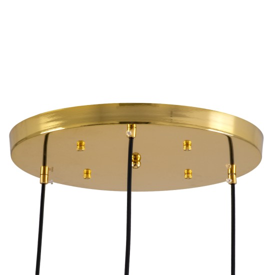 GLOBOSTAR® MONROE 00953 Μοντέρνο Κρεμαστό Φωτιστικό Οροφής με Ντουί 3 x E27 AC 220-240V IP20 - Χρυσό & Λευκό - Μ60 x Π60 x Υ50cm GLOBOSTAR® MONROE 00953 Μοντέρνο Κρεμαστό Φωτιστικό Οροφής με Ντουί 3 x E27 AC 220-240V IP20 - Χρυσό & Λευκό - Μ60 x Π60 x Υ50cm