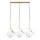 GLOBOSTAR® MONROE 00955 Μοντέρνο Κρεμαστό Φωτιστικό Οροφής με Ντουί 3 x E27 AC 220-240V IP20 - Χρυσό & Λευκό - Μ74 x Π25 x Υ50cm GLOBOSTAR® MONROE 00955 Μοντέρνο Κρεμαστό Φωτιστικό Οροφής με Ντουί 3 x E27 AC 220-240V IP20 - Χρυσό & Λευκό - Μ74 x Π25 x Υ50cm