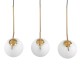 GLOBOSTAR® MONROE 00955 Μοντέρνο Κρεμαστό Φωτιστικό Οροφής με Ντουί 3 x E27 AC 220-240V IP20 - Χρυσό & Λευκό - Μ74 x Π25 x Υ50cm GLOBOSTAR® MONROE 00955 Μοντέρνο Κρεμαστό Φωτιστικό Οροφής με Ντουί 3 x E27 AC 220-240V IP20 - Χρυσό & Λευκό - Μ74 x Π25 x Υ50cm