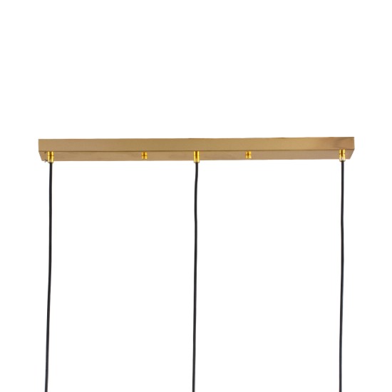GLOBOSTAR® MONROE 00955 Μοντέρνο Κρεμαστό Φωτιστικό Οροφής με Ντουί 3 x E27 AC 220-240V IP20 - Χρυσό & Λευκό - Μ74 x Π25 x Υ50cm GLOBOSTAR® MONROE 00955 Μοντέρνο Κρεμαστό Φωτιστικό Οροφής με Ντουί 3 x E27 AC 220-240V IP20 - Χρυσό & Λευκό - Μ74 x Π25 x Υ50cm