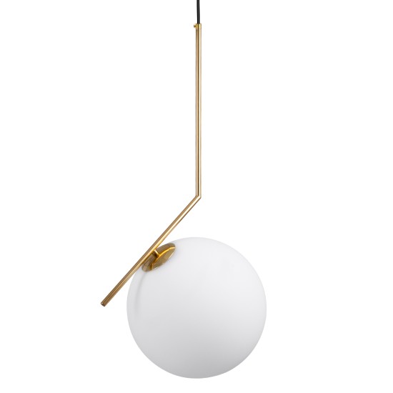 GLOBOSTAR® MONROE 00956 Μοντέρνο Κρεμαστό Φωτιστικό Οροφής με Ντουί 1 x E27 AC 220-240V IP20 - Χρυσό & Λευκό - Μ30 x Π30 x Υ75cm GLOBOSTAR® MONROE 00956 Μοντέρνο Κρεμαστό Φωτιστικό Οροφής με Ντουί 1 x E27 AC 220-240V IP20 - Χρυσό & Λευκό - Μ30 x Π30 x Υ75cm