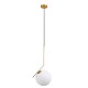GLOBOSTAR® MONROE 00956 Μοντέρνο Κρεμαστό Φωτιστικό Οροφής με Ντουί 1 x E27 AC 220-240V IP20 - Χρυσό & Λευκό - Μ30 x Π30 x Υ75cm GLOBOSTAR® MONROE 00956 Μοντέρνο Κρεμαστό Φωτιστικό Οροφής με Ντουί 1 x E27 AC 220-240V IP20 - Χρυσό & Λευκό - Μ30 x Π30 x Υ75cm