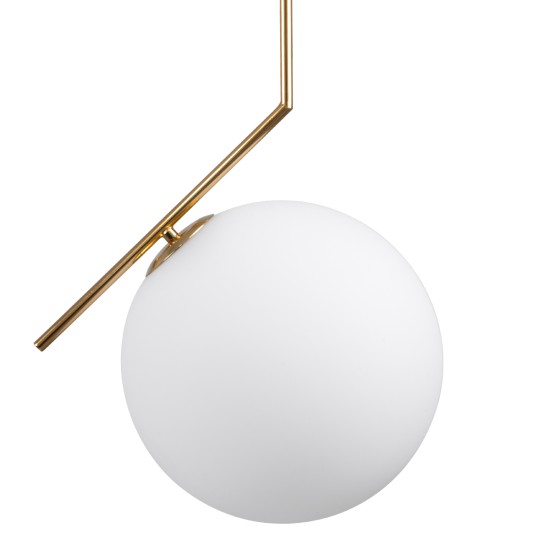 GLOBOSTAR® MONROE 00956 Μοντέρνο Κρεμαστό Φωτιστικό Οροφής με Ντουί 1 x E27 AC 220-240V IP20 - Χρυσό & Λευκό - Μ30 x Π30 x Υ75cm GLOBOSTAR® MONROE 00956 Μοντέρνο Κρεμαστό Φωτιστικό Οροφής με Ντουί 1 x E27 AC 220-240V IP20 - Χρυσό & Λευκό - Μ30 x Π30 x Υ75cm