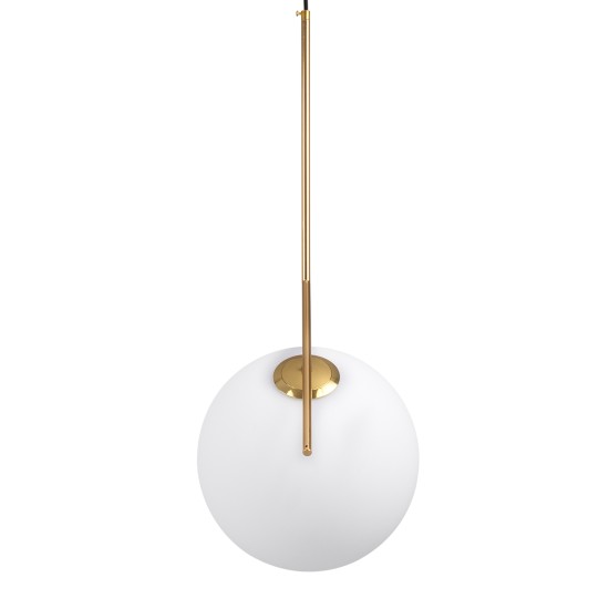 GLOBOSTAR® MONROE 00956 Μοντέρνο Κρεμαστό Φωτιστικό Οροφής με Ντουί 1 x E27 AC 220-240V IP20 - Χρυσό & Λευκό - Μ30 x Π30 x Υ75cm GLOBOSTAR® MONROE 00956 Μοντέρνο Κρεμαστό Φωτιστικό Οροφής με Ντουί 1 x E27 AC 220-240V IP20 - Χρυσό & Λευκό - Μ30 x Π30 x Υ75cm