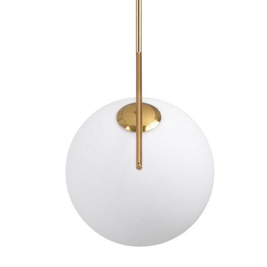 GLOBOSTAR® MONROE 00956 Μοντέρνο Κρεμαστό Φωτιστικό Οροφής με Ντουί 1 x E27 AC 220-240V IP20 - Χρυσό & Λευκό - Μ30 x Π30 x Υ75cm GLOBOSTAR® MONROE 00956 Μοντέρνο Κρεμαστό Φωτιστικό Οροφής με Ντουί 1 x E27 AC 220-240V IP20 - Χρυσό & Λευκό - Μ30 x Π30 x Υ75cm