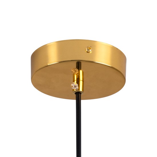GLOBOSTAR® MONROE 00956 Μοντέρνο Κρεμαστό Φωτιστικό Οροφής με Ντουί 1 x E27 AC 220-240V IP20 - Χρυσό & Λευκό - Μ30 x Π30 x Υ75cm GLOBOSTAR® MONROE 00956 Μοντέρνο Κρεμαστό Φωτιστικό Οροφής με Ντουί 1 x E27 AC 220-240V IP20 - Χρυσό & Λευκό - Μ30 x Π30 x Υ75cm