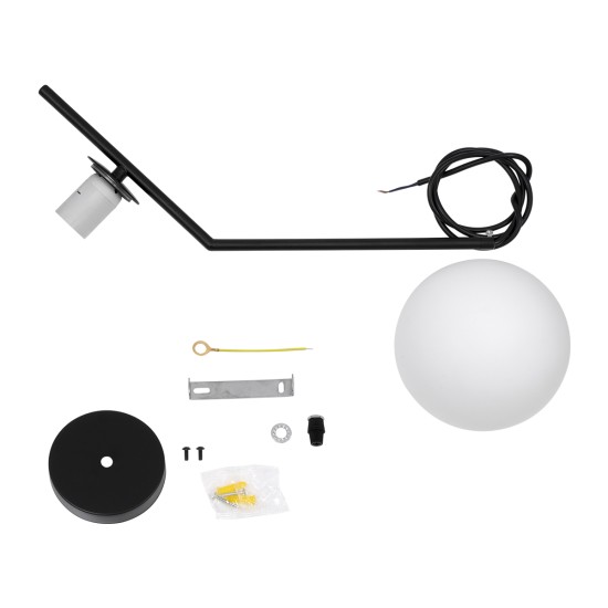 GLOBOSTAR® MONROE 00959 Μοντέρνο Κρεμαστό Φωτιστικό Οροφής με Ντουί 1 x E27 AC 220-240V IP20 - Μαύρο & Λευκό - Μ15 x Π15 x Υ49cm GLOBOSTAR® MONROE 00959 Μοντέρνο Κρεμαστό Φωτιστικό Οροφής με Ντουί 1 x E27 AC 220-240V IP20 - Μαύρο & Λευκό - Μ15 x Π15 x Υ49cm