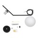 GLOBOSTAR® MONROE 00959 Μοντέρνο Κρεμαστό Φωτιστικό Οροφής με Ντουί 1 x E27 AC 220-240V IP20 - Μαύρο & Λευκό - Μ15 x Π15 x Υ49cm GLOBOSTAR® MONROE 00959 Μοντέρνο Κρεμαστό Φωτιστικό Οροφής με Ντουί 1 x E27 AC 220-240V IP20 - Μαύρο & Λευκό - Μ15 x Π15 x Υ49cm