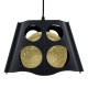 GLOBOSTAR® CARTER 00962 Μοντέρνο Κρεμαστό Φωτιστικό Οροφής με Ντουί 1 x E27 AC 220-240V IP20 - Μαύρο & Μπεζ - Μ28 x Π28 x Υ22cm