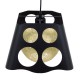 GLOBOSTAR® CARTER 00962 Μοντέρνο Κρεμαστό Φωτιστικό Οροφής με Ντουί 1 x E27 AC 220-240V IP20 - Μαύρο & Μπεζ - Μ28 x Π28 x Υ22cm
