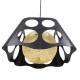 GLOBOSTAR® CARTER 00962 Μοντέρνο Κρεμαστό Φωτιστικό Οροφής με Ντουί 1 x E27 AC 220-240V IP20 - Μαύρο & Μπεζ - Μ28 x Π28 x Υ22cm