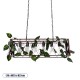 GLOBOSTAR® CLARITY 00963 Vintage Κρεμαστό Φωτιστικό Οροφής με Ντουί 6 x E27 AC 220-240V IP20 - Χάλκινο Εφέ Σκουριάς & Πράσινο - Μ78 x Π25 x Υ22cm