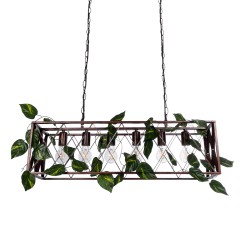 GLOBOSTAR® CLARITY 00963 Vintage Κρεμαστό Φωτιστικό Οροφής με Ντουί 6 x E27 AC 220-240V IP20 - Χάλκινο Εφέ Σκουριάς & Πράσινο - Μ78 x Π25 x Υ22cm GLOBOSTAR® CLARITY 00963 Vintage Κρεμαστό Φωτιστικό Οροφής με Ντουί 6 x E27 AC 220-240V IP20 - Χάλκινο Εφέ Σκουριάς & Πράσινο - Μ78 x Π25 x Υ22cm